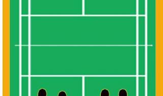 羽毛球单打发球线